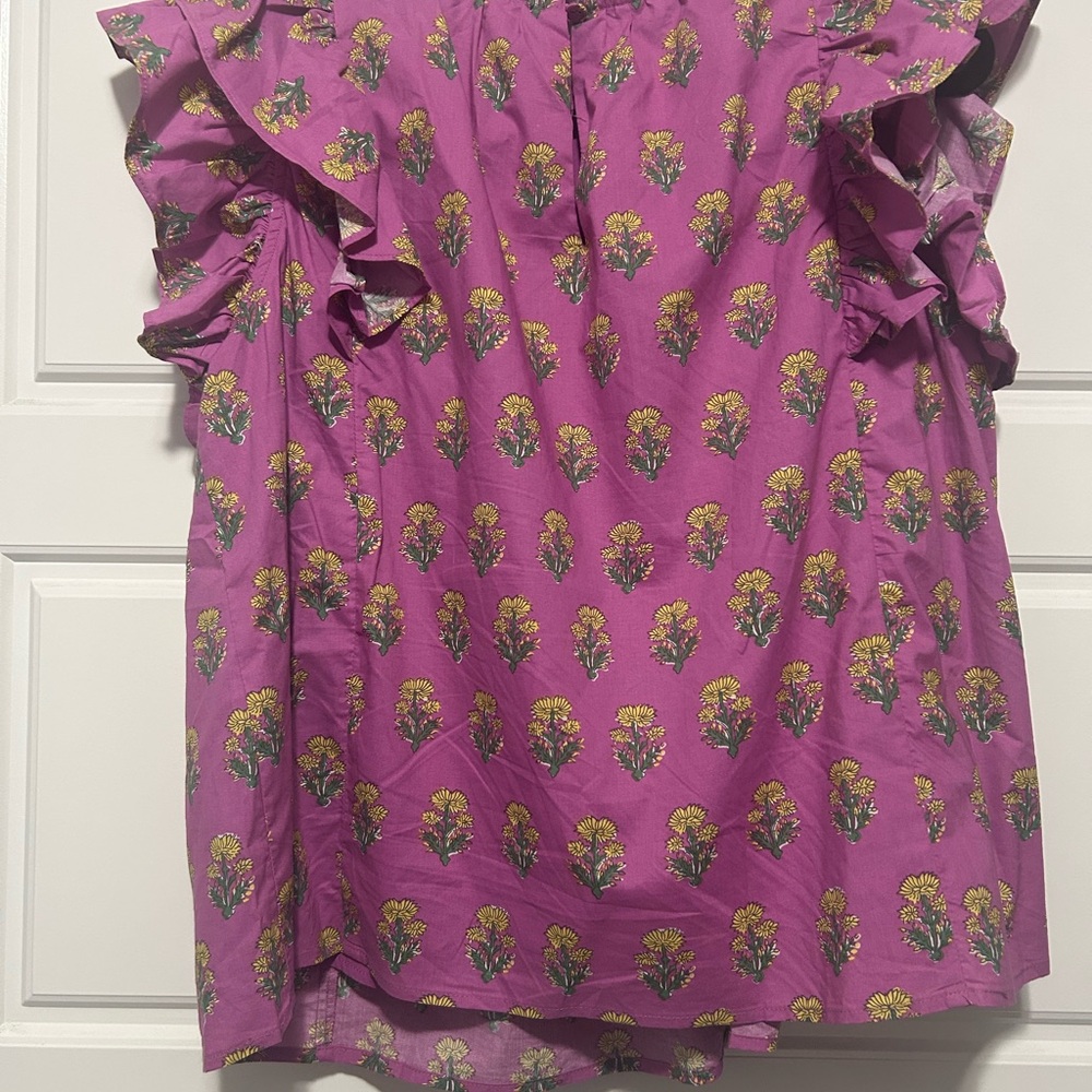 Avara Floral Ruffle Blouse - Picture 2 of 4